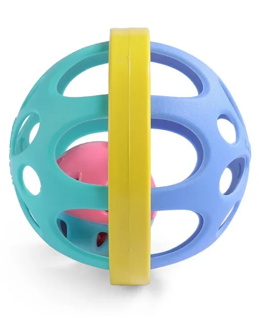 Silicone Rattle Teether Ball-(Color May Vary) - Image 3