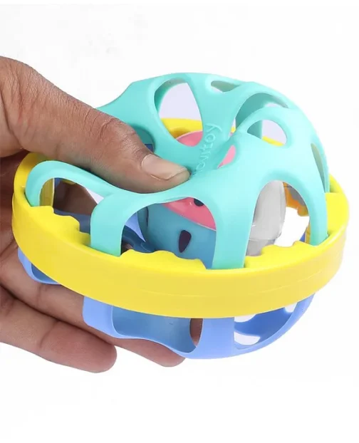 Silicone Rattle Teether Ball-(Color May Vary) - Image 2