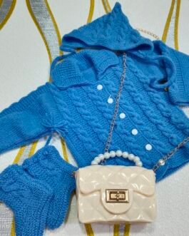 Hand Knitted Extra Soft Baby Wool - Blue